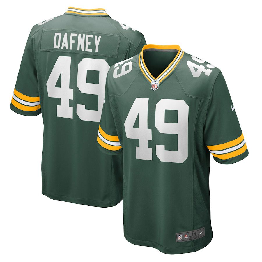 Men Green Bay Packers #49 Dominique Dafney Nike Green Game NFL Jersey